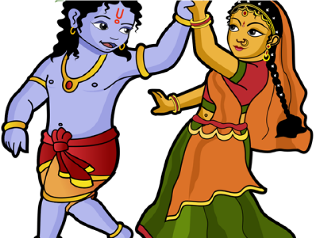 Krishna Clipart Bal Krishna - Rangoli On Bal Krishna - Png Download (640x480), Png Download