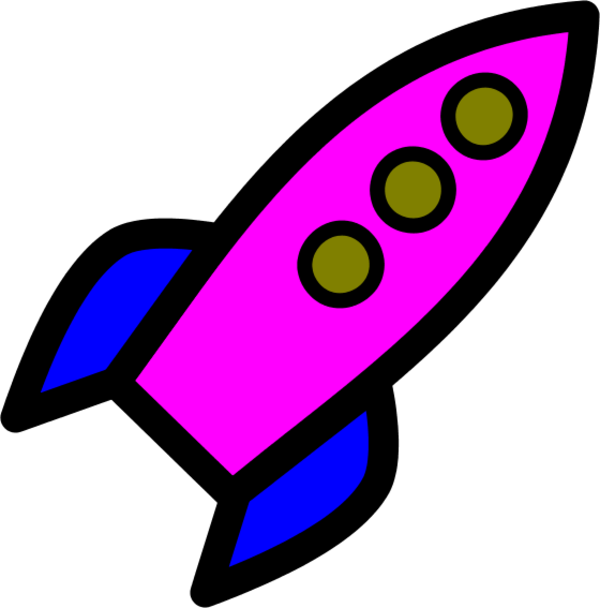 Animated Rocket Clipart Wikiclipart - Rocket Clipart Pink - Png Download (600x608), Png Download