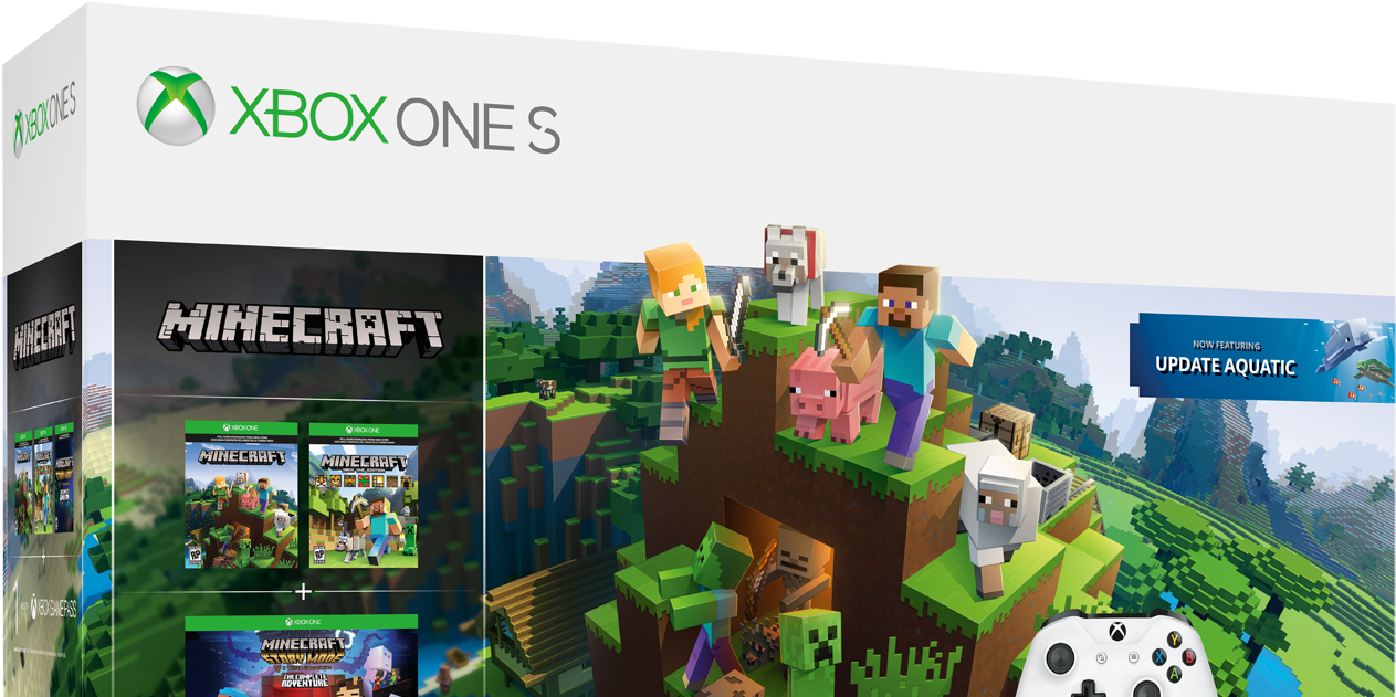 Gamestop Switch Bundle - Xbox One S 1tb Minecraft Bundle Clipart (1337x700), Png Download