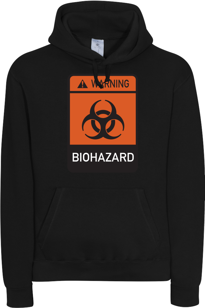 Biohazard Sweatshirt B&c Hooded - Sweatshirt Clipart (1044x1044), Png Download