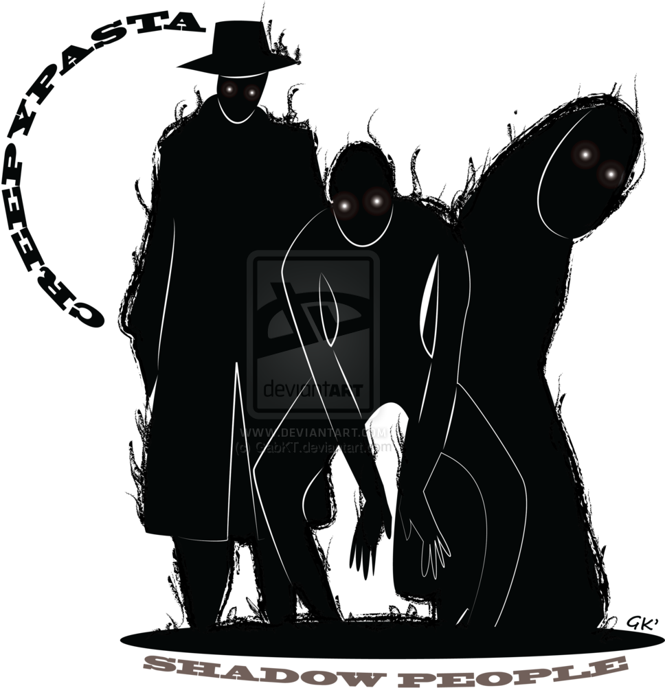 Slender Man Clipart Animated - Creepypasta Shadow People - Png Download (1024x1020), Png Download