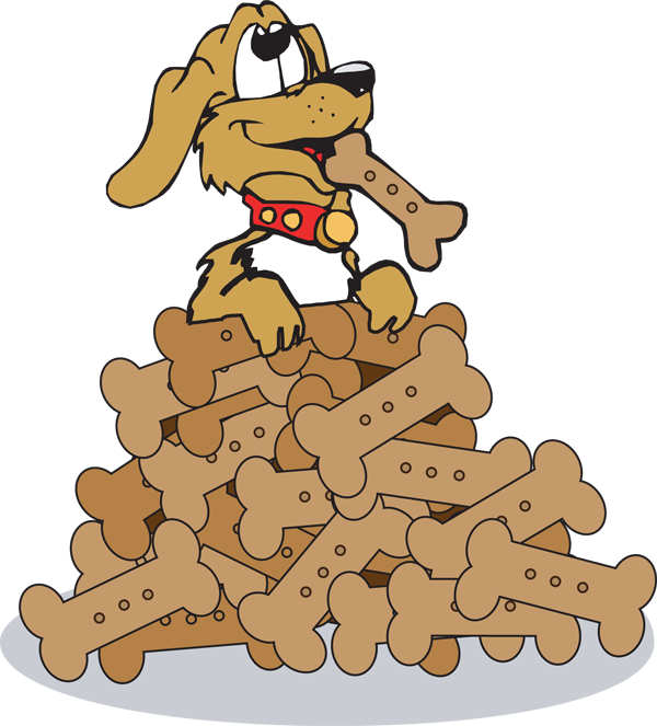 Clip Art Of Dogs Png Image Clipart - Cartoon Dog Eating A Treat Transparent Png (600x663), Png Download