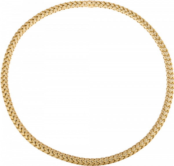 18kt Yellow Gold Vannerie Necklace - Necklace Clipart (600x600), Png Download