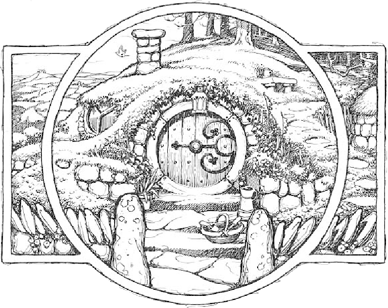 Hobbit Hole Coloring Page Coloring Pages