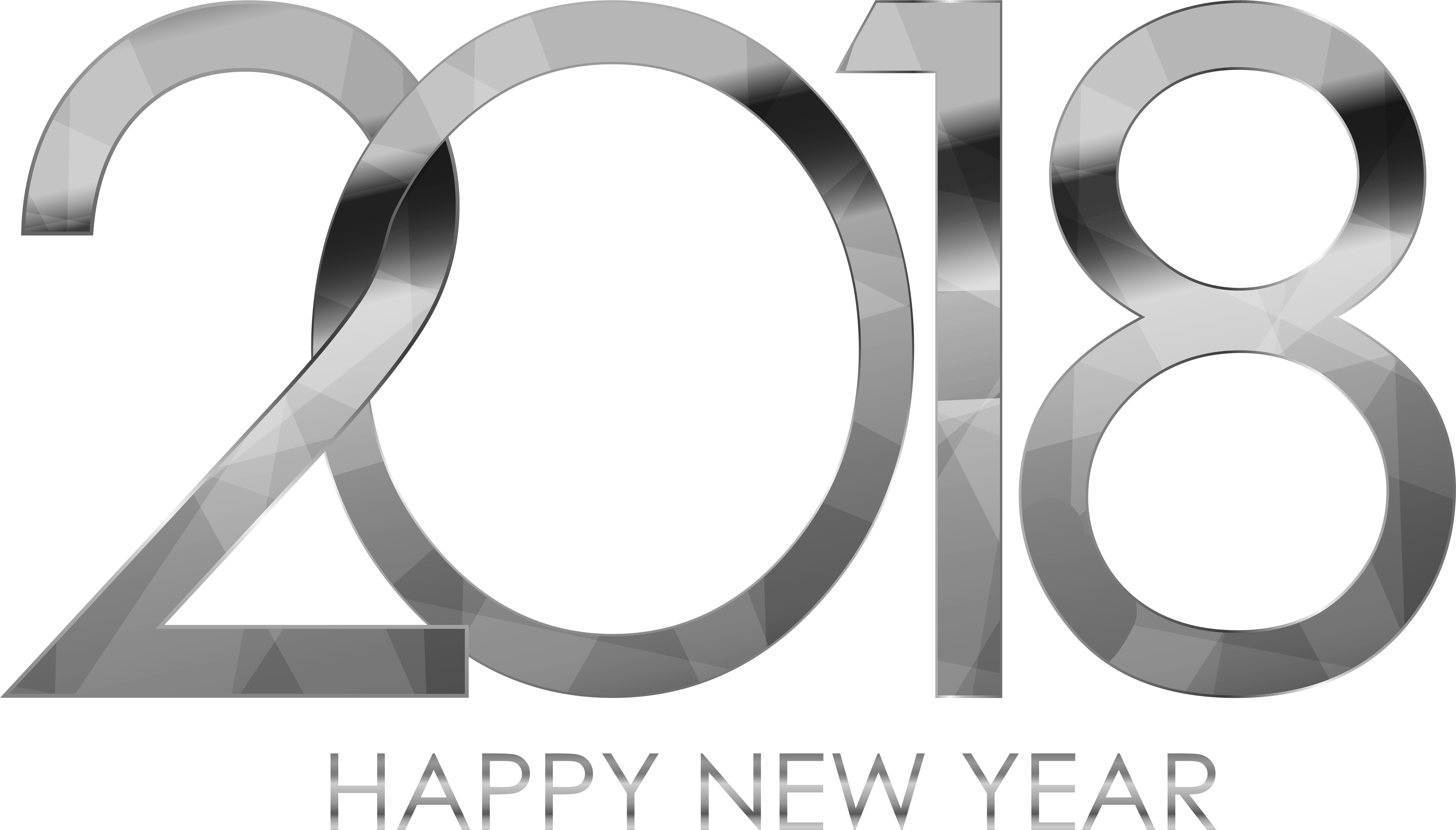 New Year's Day Wish Clip Art - Happy New Year 2019 Png Text Transparent Png (8000x4647), Png Download