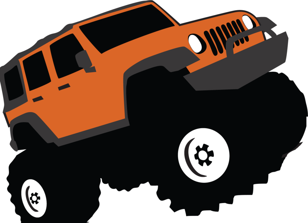 Car Jeep Sport Utility - Off Road Vehicle Clipart - Png Download (1000x725), Png Download