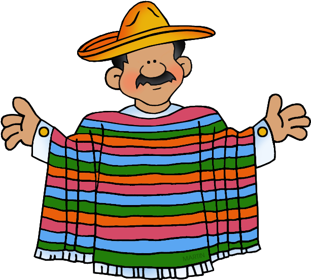 Mexico Clip Art By Phillip Martin, Mexican Man - Mexican Man Transparent Background - Png Download (648x585), Png Download
