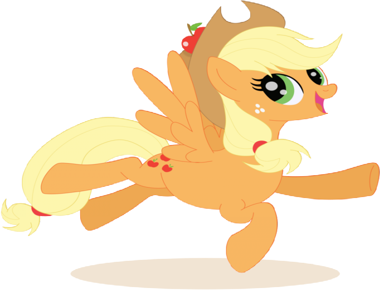 Cheerful Colorful Female Pegasus In Mexican Hat With - Mlp Applejack Pegasus Clipart (800x619), Png Download