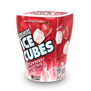 Ice Breakers Ice Cubes Strawberry Smoothie Gum, 40-piece - Juicebox Clipart (300x300), Png Download