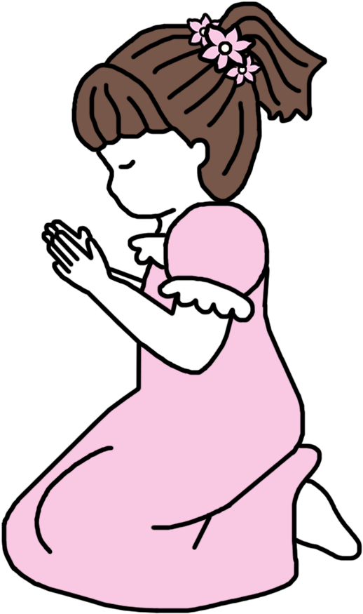 Praying Girl Christian Religious Prayer Plaque Gift - Christian People Praying Png Clipart (518x875), Png Download