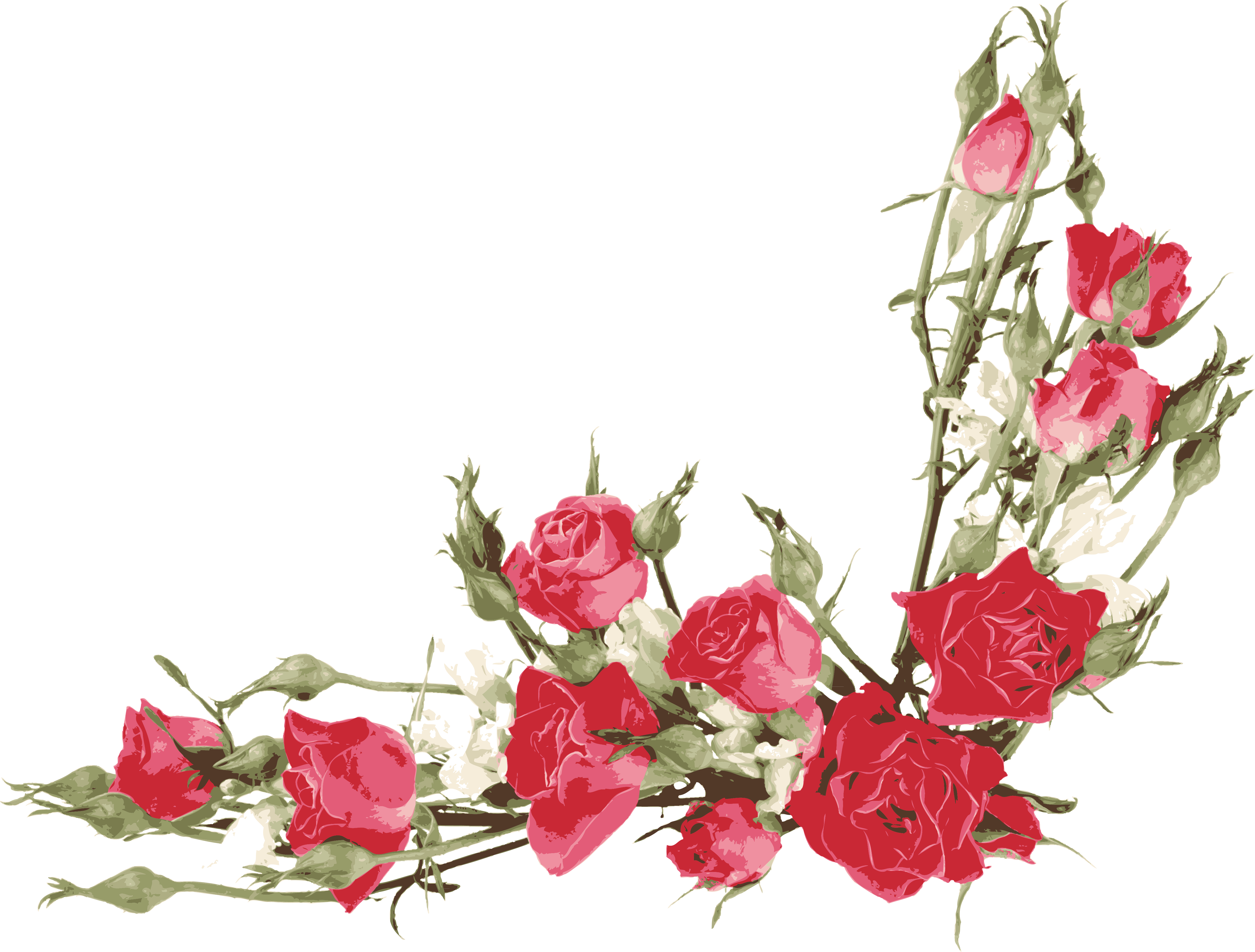 Vector Library Flower Bouquet Clip Art Red Transprent - Vektor Bunga Mawar Cdr - Png Download (1753x1445), Png Download