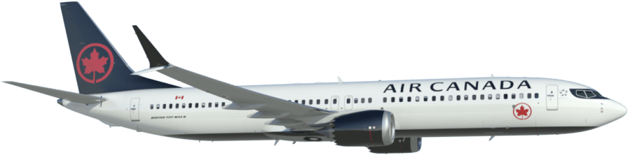 Image - Avion 7m8 Air Canada Clipart (1000x445), Png Download