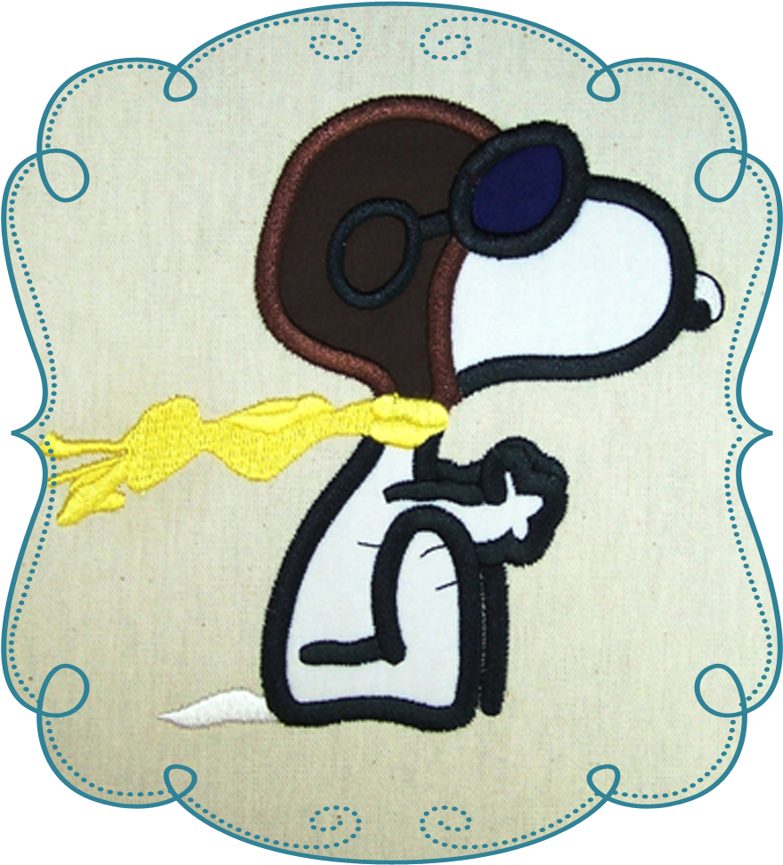 Pilot Clipart Snoopy - Embroidery Minnie Mouse Christmas Designs - Png Download (1000x1000), Png Download