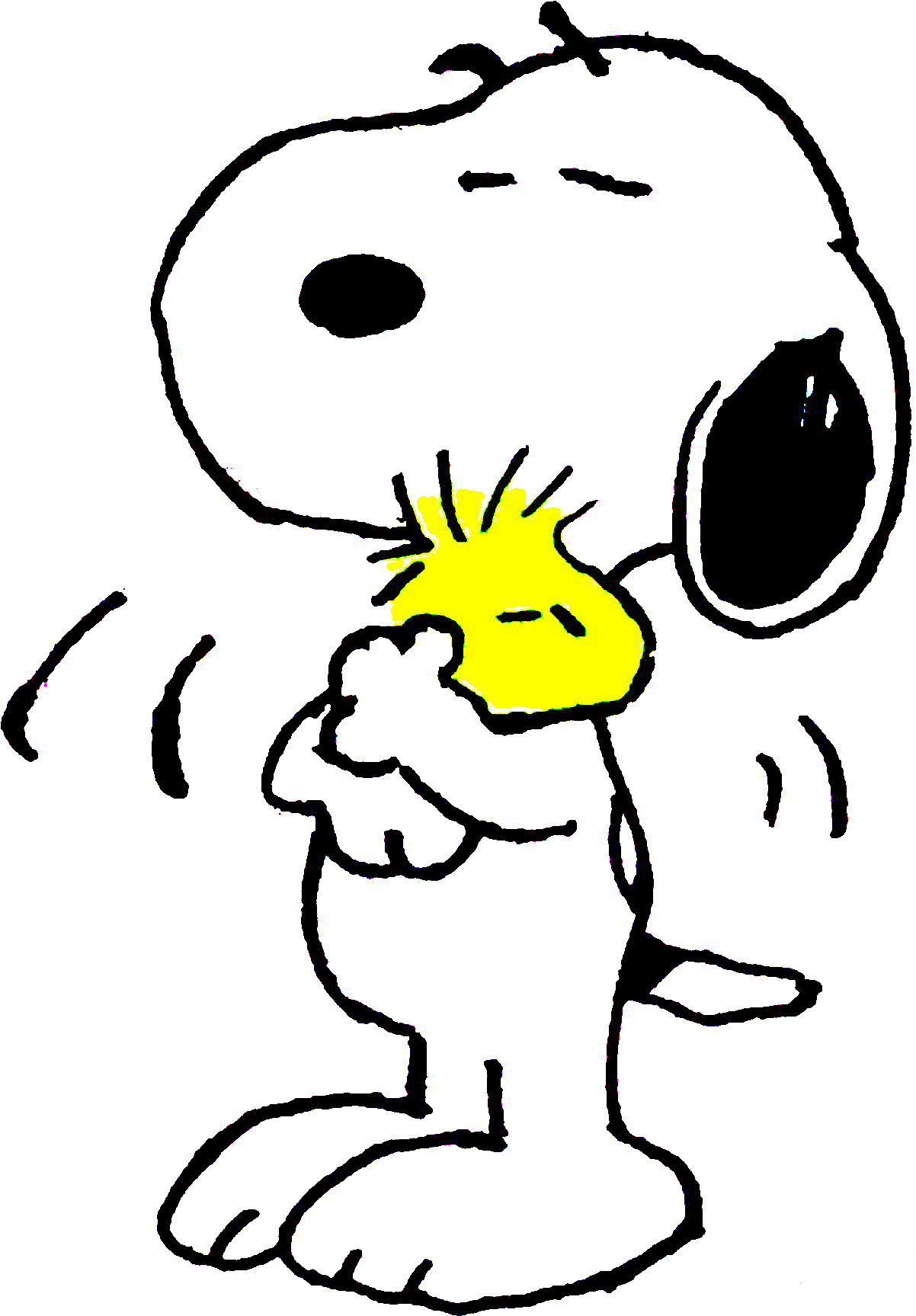 Snoopy Woodstock Drawing By Bradsnoopy97 - Snoopy Hugs Clipart (1380x1788), Png Download