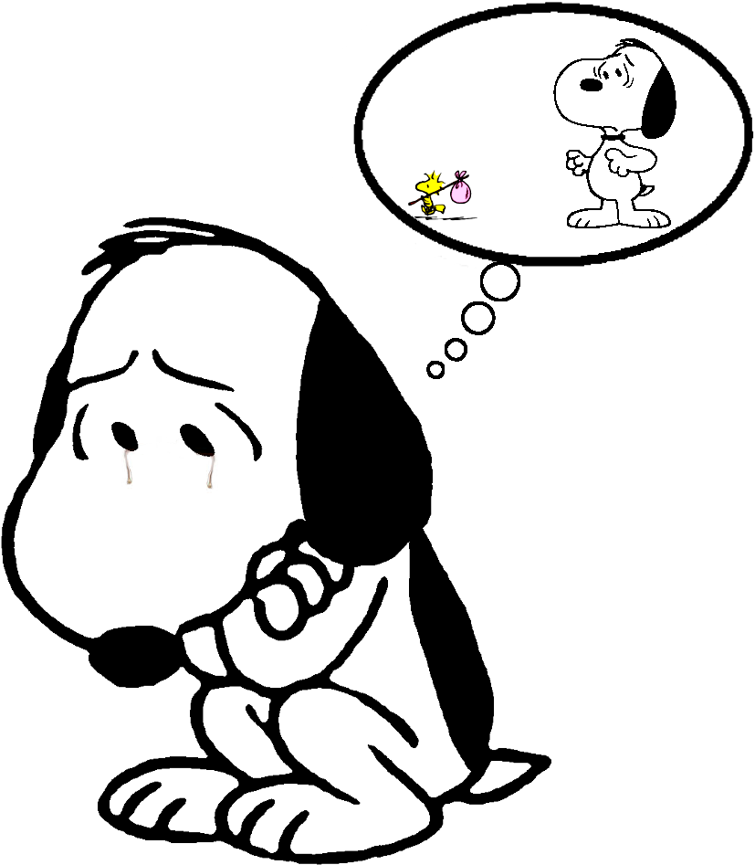 Snoopy Sad Clipart (840x950), Png Download