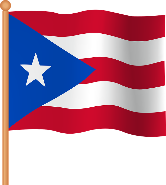 Puerto Rico, Flag, National, Caribbean - Cartoon Puerto Rican Flag Clipart (647x720), Png Download