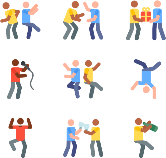 Party Pictograms Clipart (600x564), Png Download