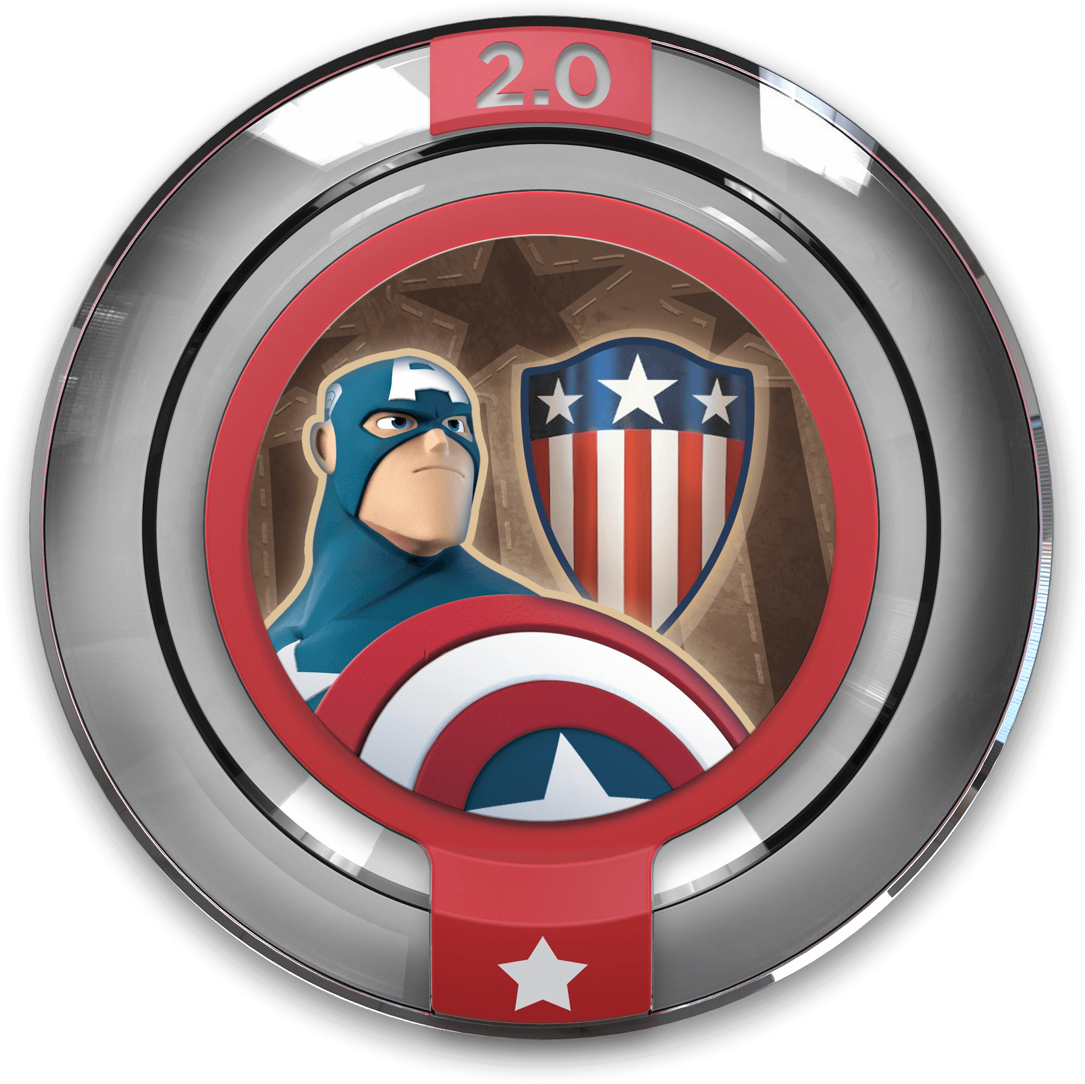 Sentinel Of Liberty - Disney Infinity 2.0 Iron Patriot Disc Clipart (2880x2880), Png Download