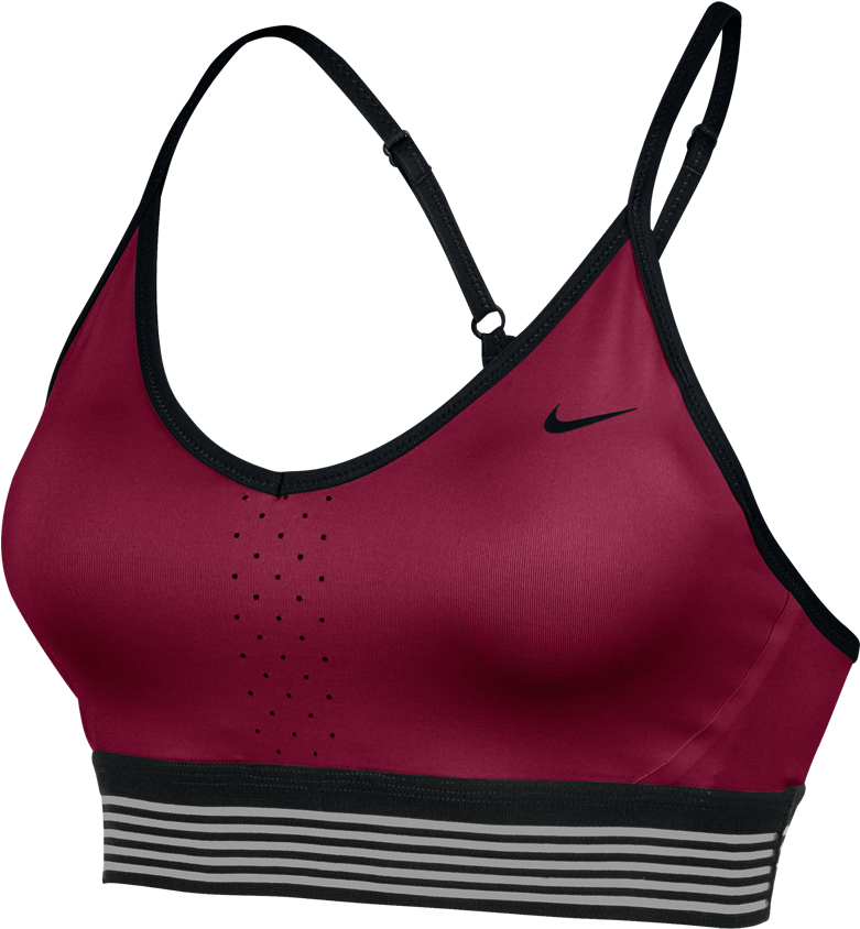 Bra Png Transparent Picture - Burgundy Nike Sports Bra Clipart (960x960), Png Download