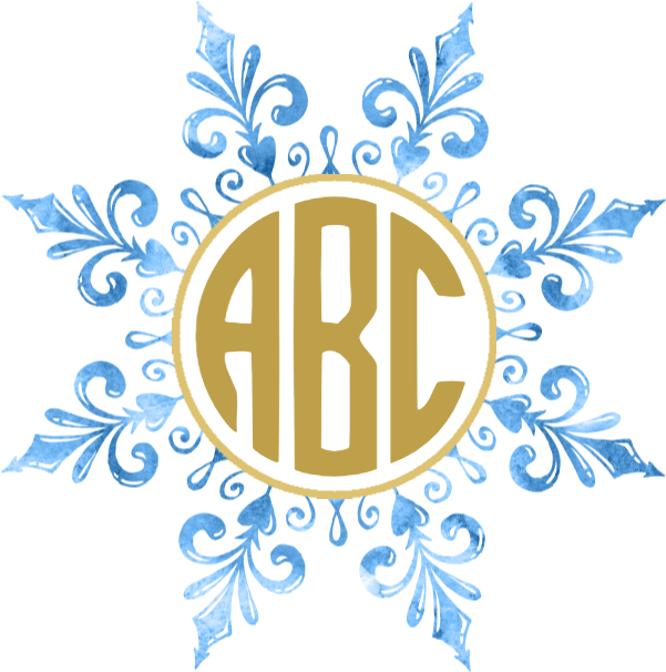 Free Custom Snowflake Monogram - Pumpkin Monogram Svg Free Clipart (601x606), Png Download