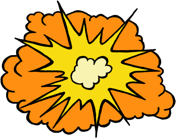 When It Came To The Actual Animation, I Simply Had - Explosion Cartoon Black And White Clipart (667x518), Png Download