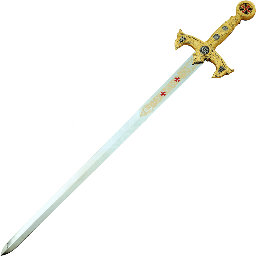 Sword With Gold Clipart - Large Size Png Image - PikPng