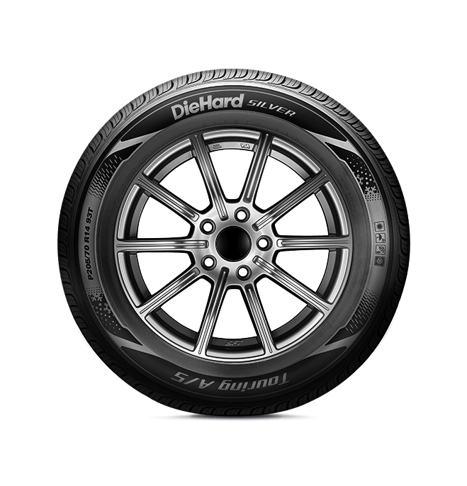 Diehard Silver - Cooper Adventurer Ht Tires Clipart (692x686), Png Download