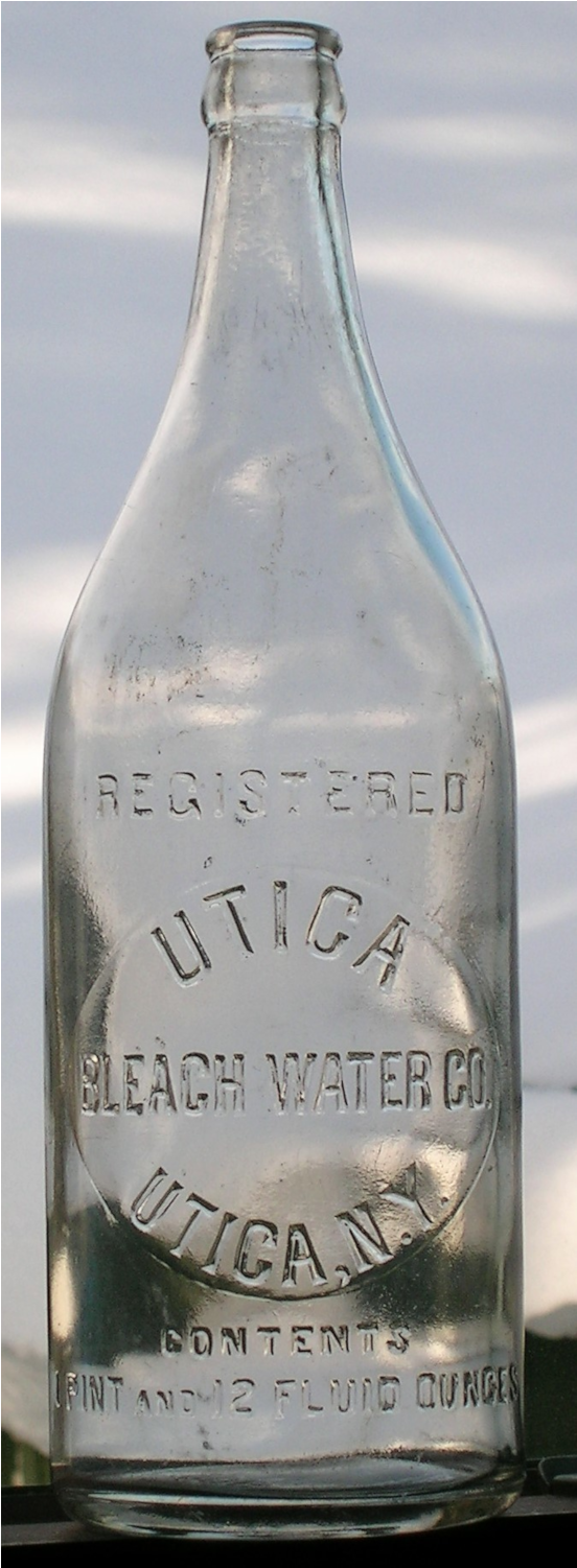 Utica Bleach Water Co - Glass Bottle Clipart (1500x1500), Png Download