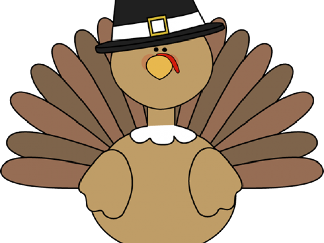 Pilgrim Clipart Pilgrim Hat - Turkey Thanksgiving Clip Art - Png Download (640x480), Png Download