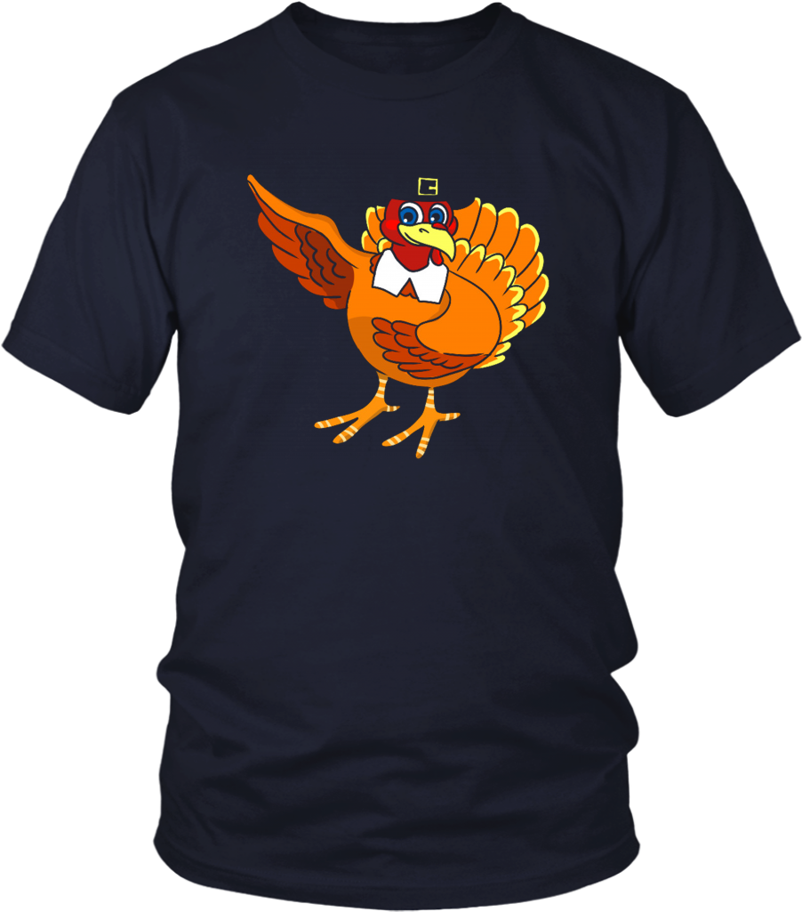 Cute Turkey With Pilgrim Hat Thanksgiving T-shirt - Merry Christmas To Police Clipart (1024x1024), Png Download