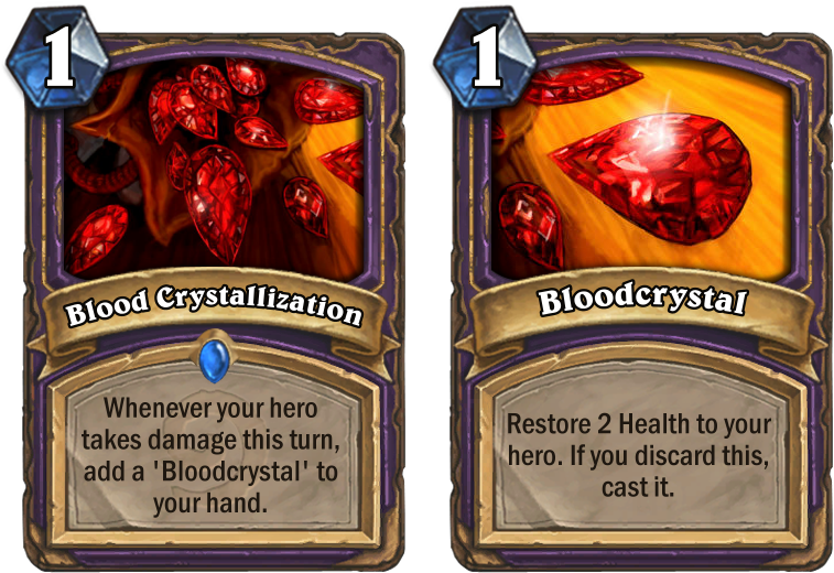 Blood Crystallization - Sexy Hearthstone Card Clipart (800x543), Png Download