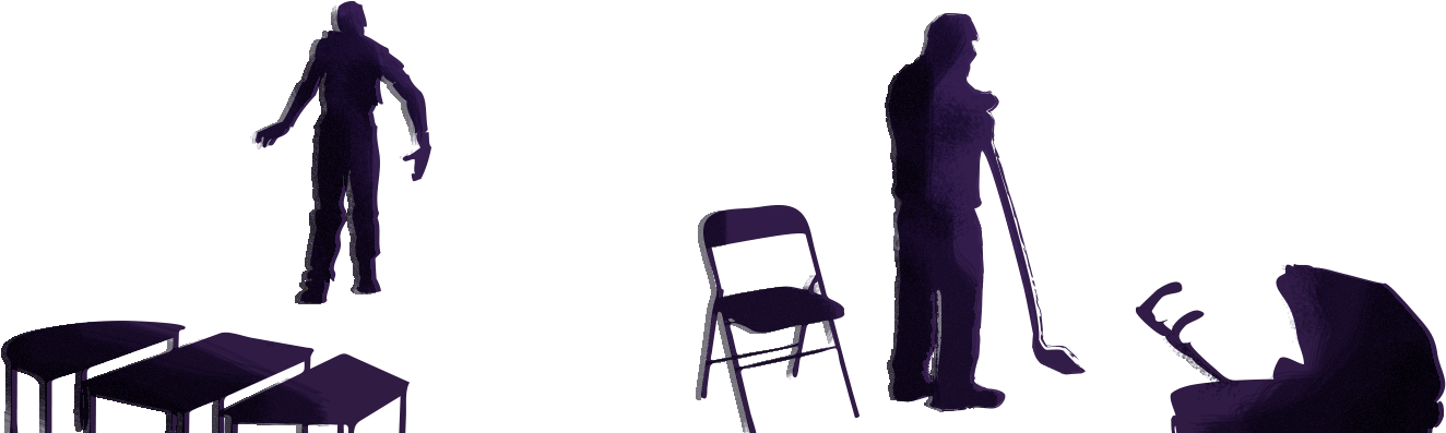 Battle Of The Bots - Silhouette Clipart (2400x996), Png Download