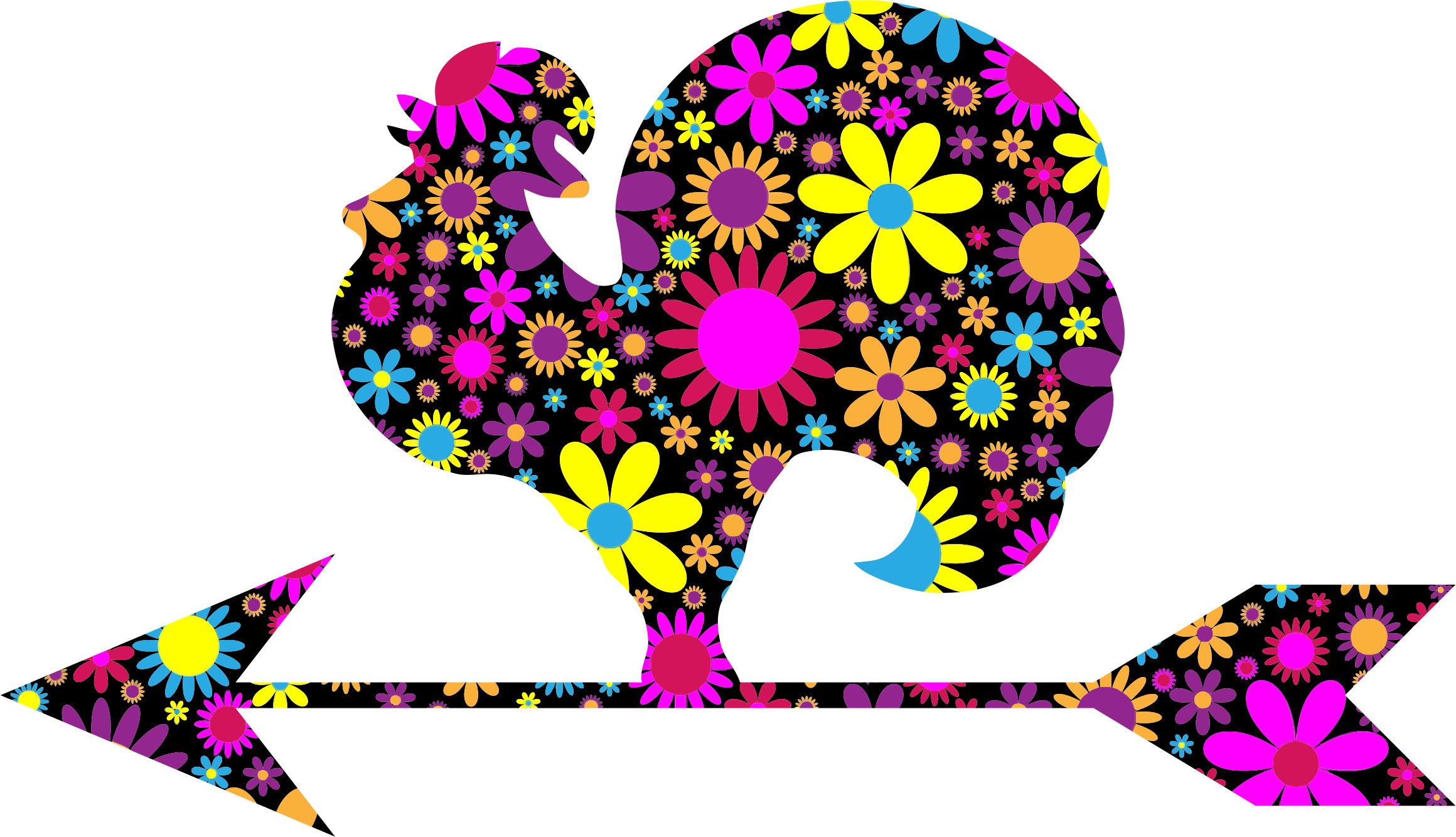 This Free Icons Png Design Of Floral Rooster Weather Clipart (2320x1334), Png Download