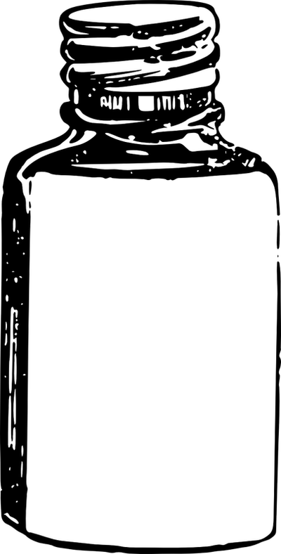 Retro Clipart Transparent - Old Medicine Bottle Clipart - Png Download (400x788), Png Download