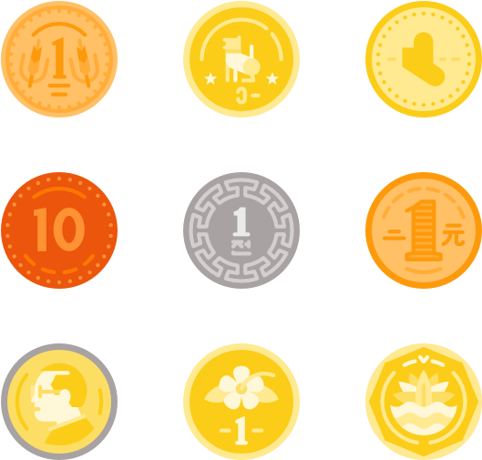 Asia Coins - Circle Clipart (600x564), Png Download