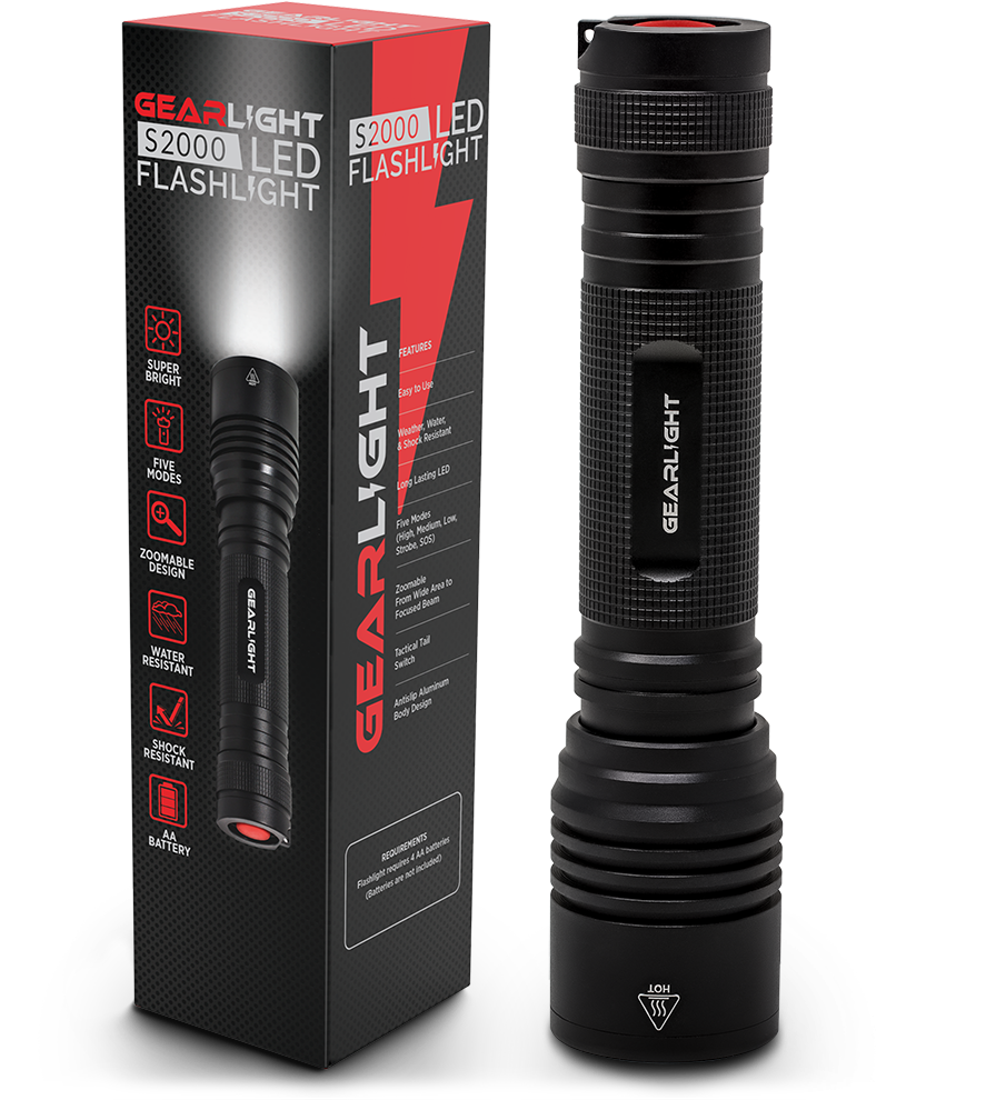 Flashlight Clipart (1000x1000), Png Download