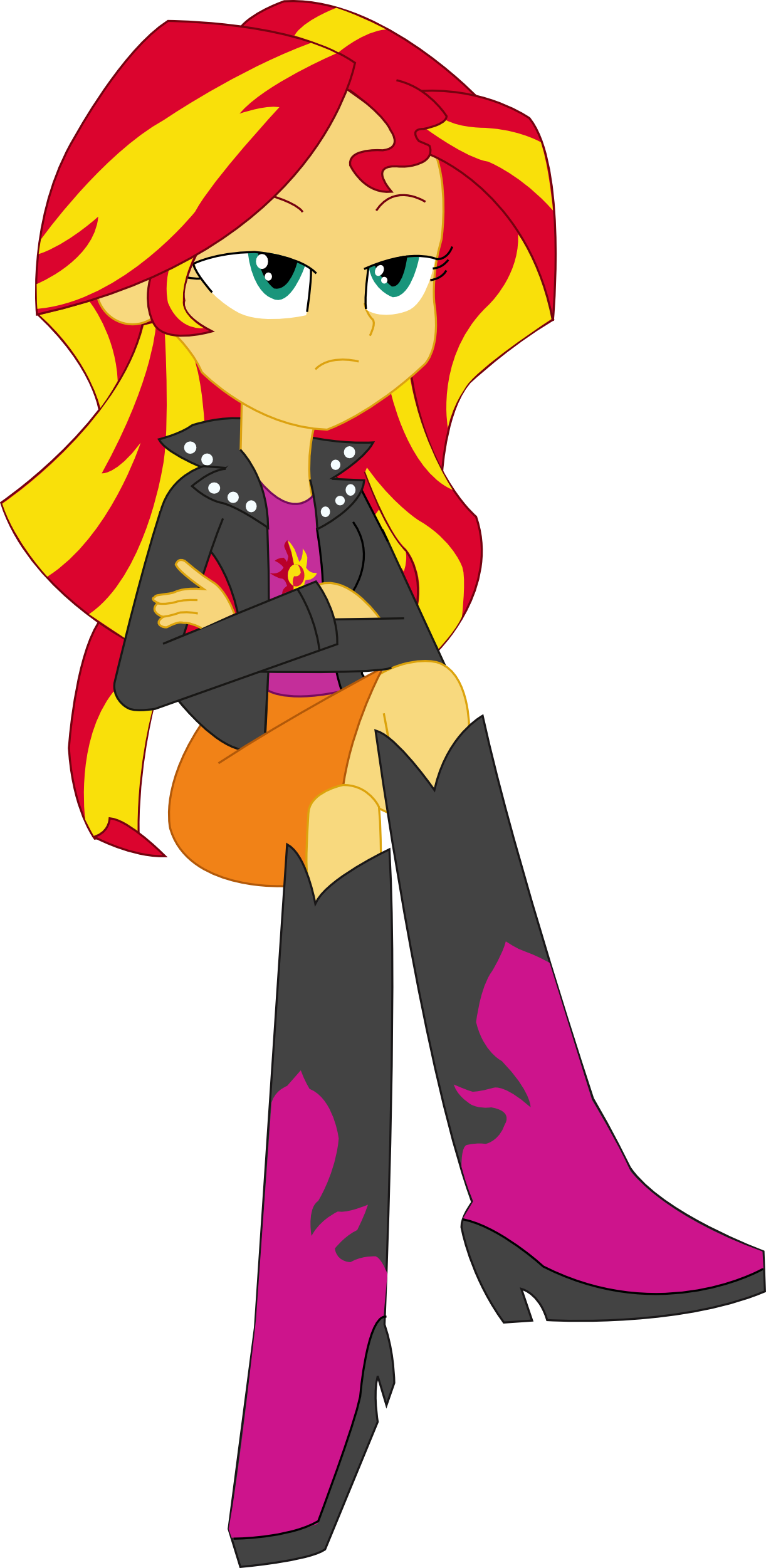 Loli Is For Hug Not For Fug - Equestria Girls Sunset Shimmer Sitting Clipart (1222x2502), Png Download