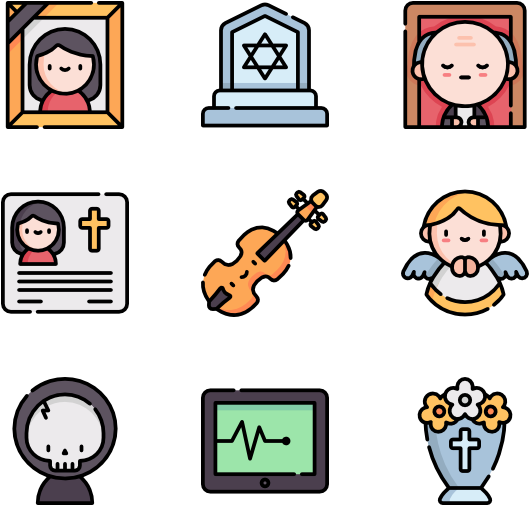 Funeral - Cartoon Clipart (600x564), Png Download