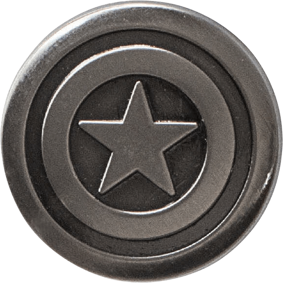 Deluxe Captain America Shield Lapel Pin - Emblem Clipart (580x580), Png Download