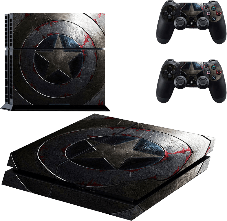 Ps4 Skin Captain America Shield Type 2 Ps4 - Captain America Playstation 4 Clipart (784x765), Png Download