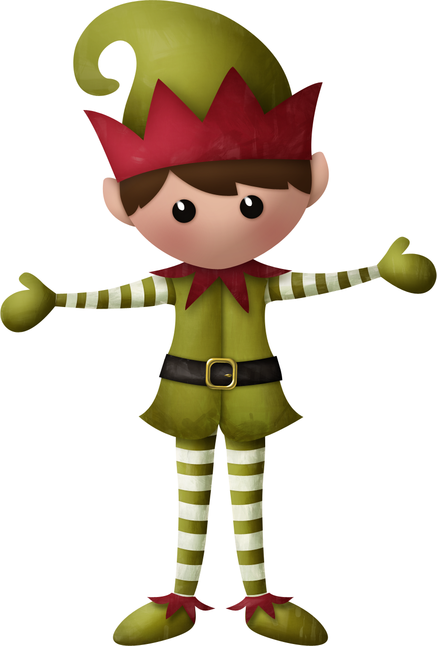 Christmas Boy Elf Clip Art - Duendes De Santa Claus Dibujos - Png Download (693x1024), Png Download