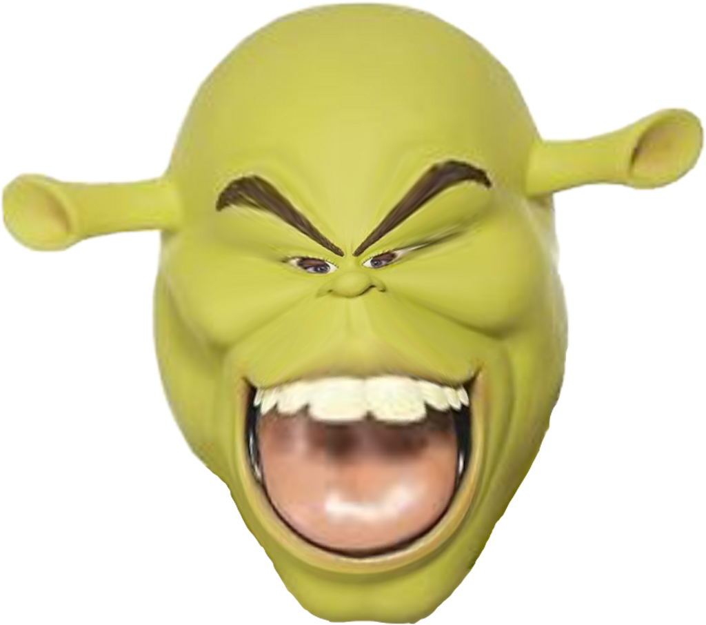 Shrek Sticker - Latex Shrek Mask Clipart (1024x906), Png Download