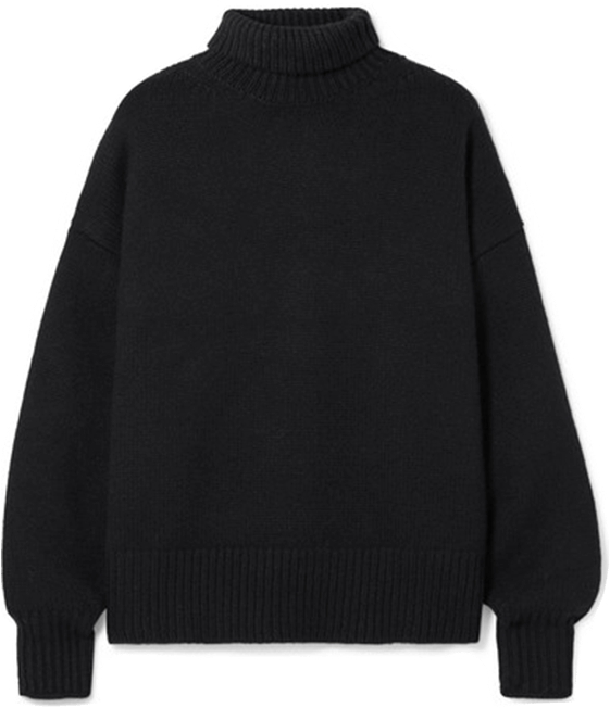The Row Sweater Black - Sweater Clipart (568x659), Png Download