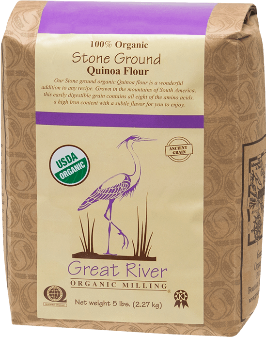 Great River Organic Milling Quinoa Flour - Organic Certification Clipart (800x800), Png Download