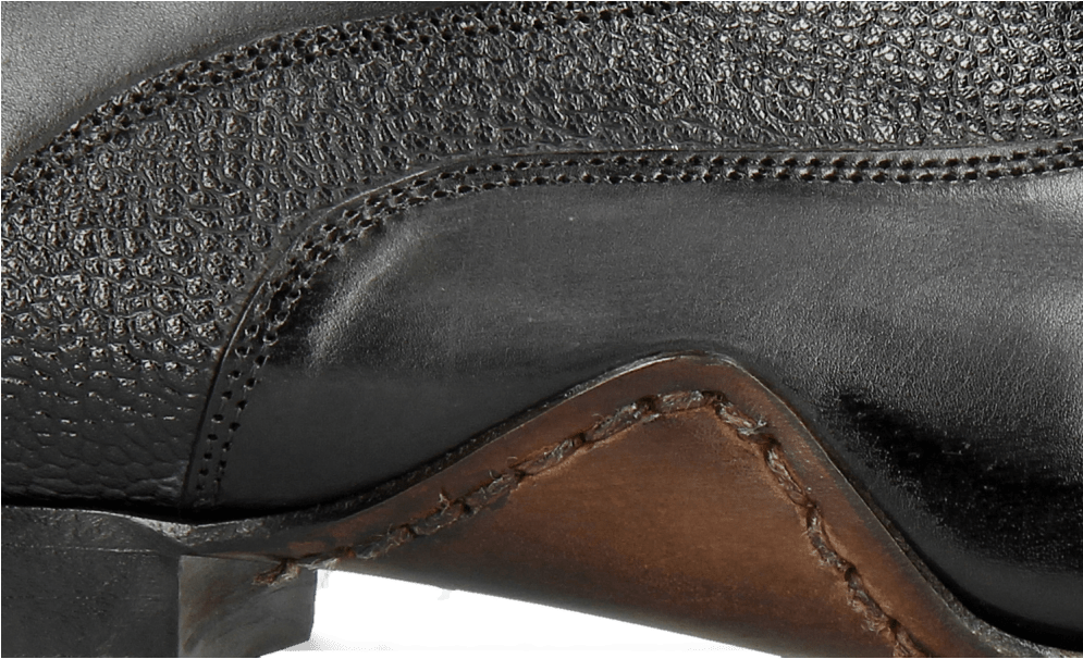 Oxford Shoes Ethan 11 Black Rio Scotch Grain - Leather Clipart (1024x1024), Png Download
