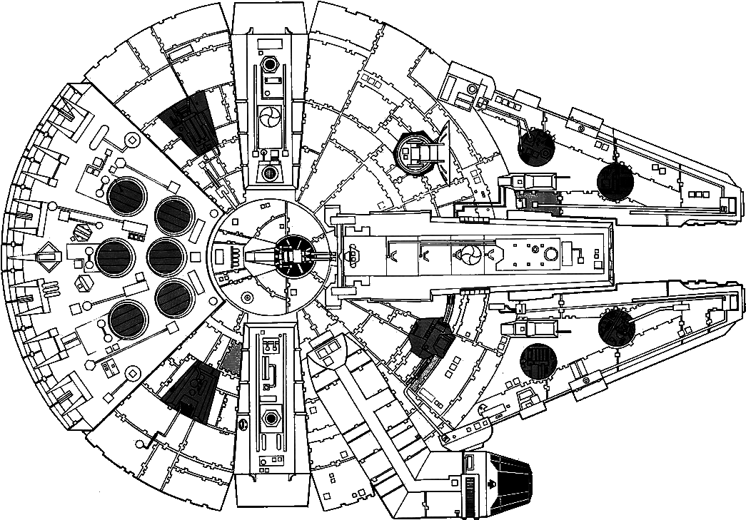 Millenium Falcon Png - Star Wars Millenium Falcon Clipart (1149x752), Png Download