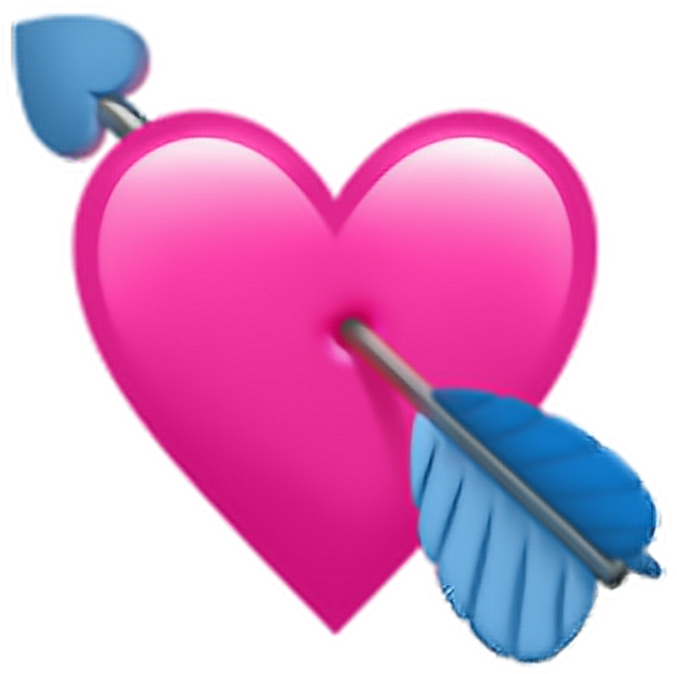 Heartwitharrowemoji Heart With Arrow Emoji - Heart With Arrow Emoji Clipart (979x975), Png Download