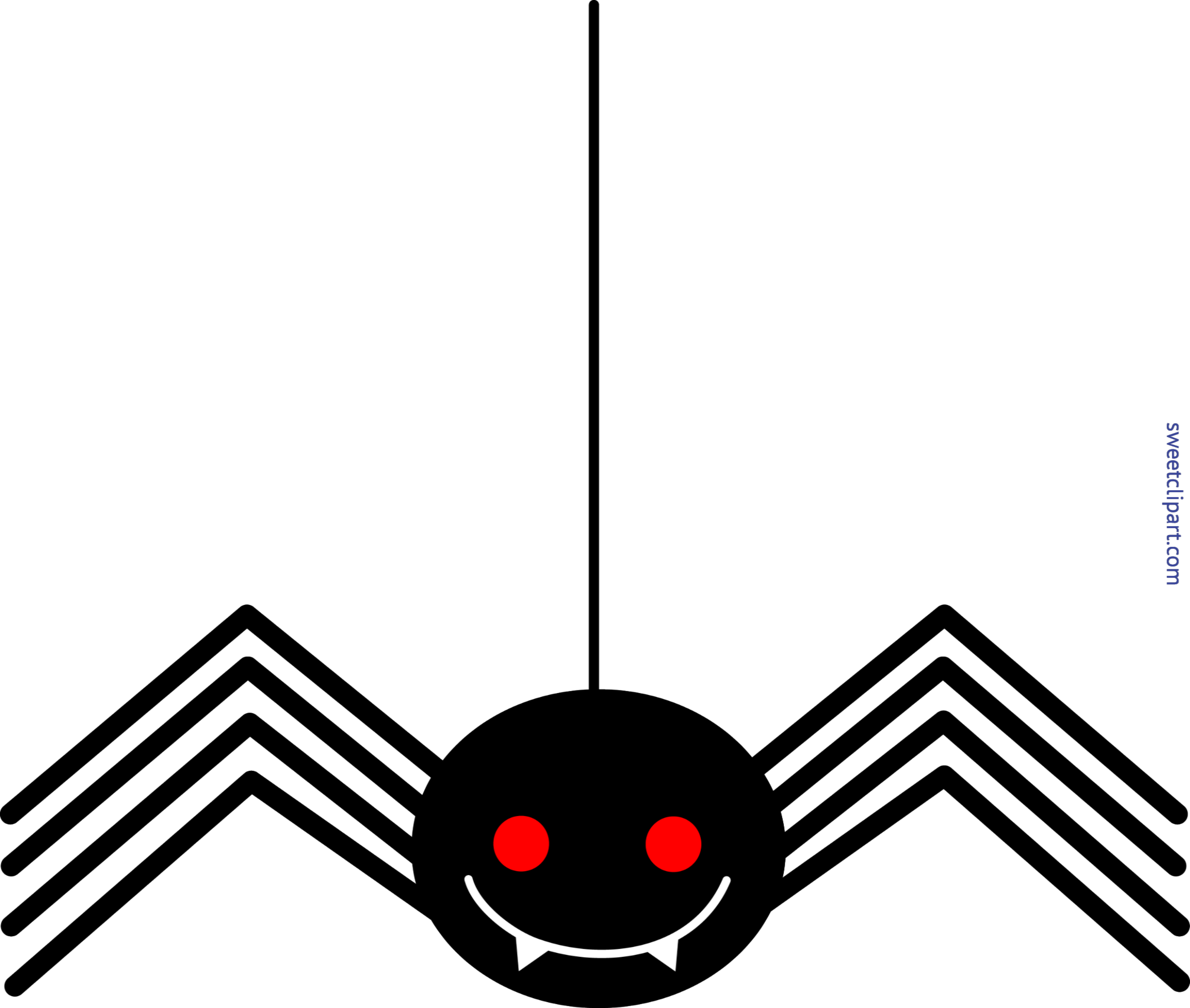 Spider Web Clipart Transparent Tumblr - Free Halloween Spider Clipart - Png Download (5997x5082), Png Download