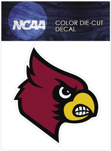 Louisville Cardinals Logo Ncaa Die Cut Vinyl Car Sticker - Hoisington High School Mascot Clipart (640x640), Png Download