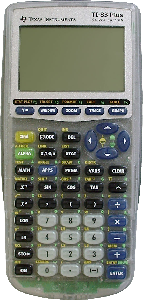 552 X 1158 4 - Texas Instruments Ti 83 Plus Silver Edition Clipart (552x1158), Png Download